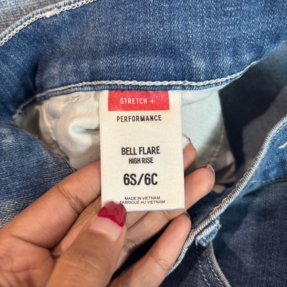 Express bell flare high rise jeans - Picture 7 of 8